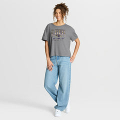 Baltimore Ravens Women's Overplayed Tribute Tri-Blend Boxy T-Shirt - Heather Gray T-shirts