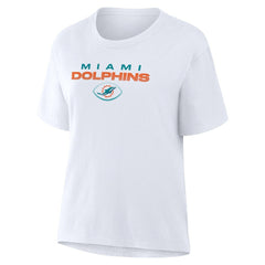 Miami Dolphins Women's Fade Legacy T-Shirt - White T-shirts