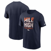Denver Broncos Mile High Football T-Shirt - Navy T-shirts