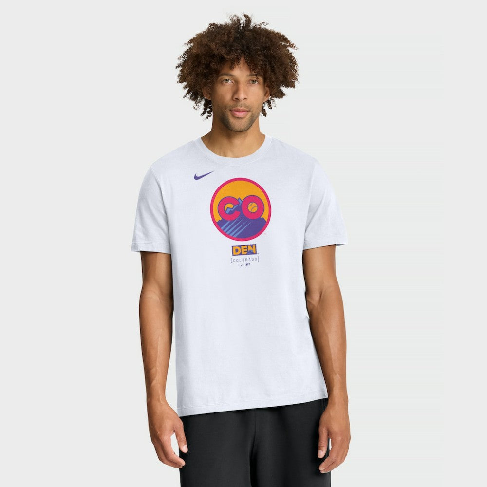 Colorado Rockies Nike City Connect Large Logo T-Shirt - White T-shirts