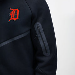 Detroit Tigers Nike Tech Fleece Raglan Full-Zip Windrunner Hoodie - Black Hoodies