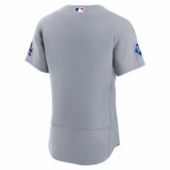 Los Angeles Dodgers Nike Road Sponsor Patch Authentic Jersey - Gray Jerseys