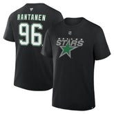 Mikko Rantanen Dallas Stars Fanatics Authentic Stack Name & Number T-Shirt - Black | US 2001612906