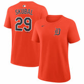 Tarik Skubal Detroit Tigers Nike Women's Name & Number T-Shirt - Orange T-shirts