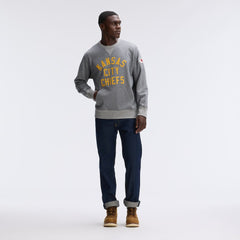 Kansas City Chiefs IconicFleece Pocket Sweatshirt - Athletic Heather Gray Sweatshirts