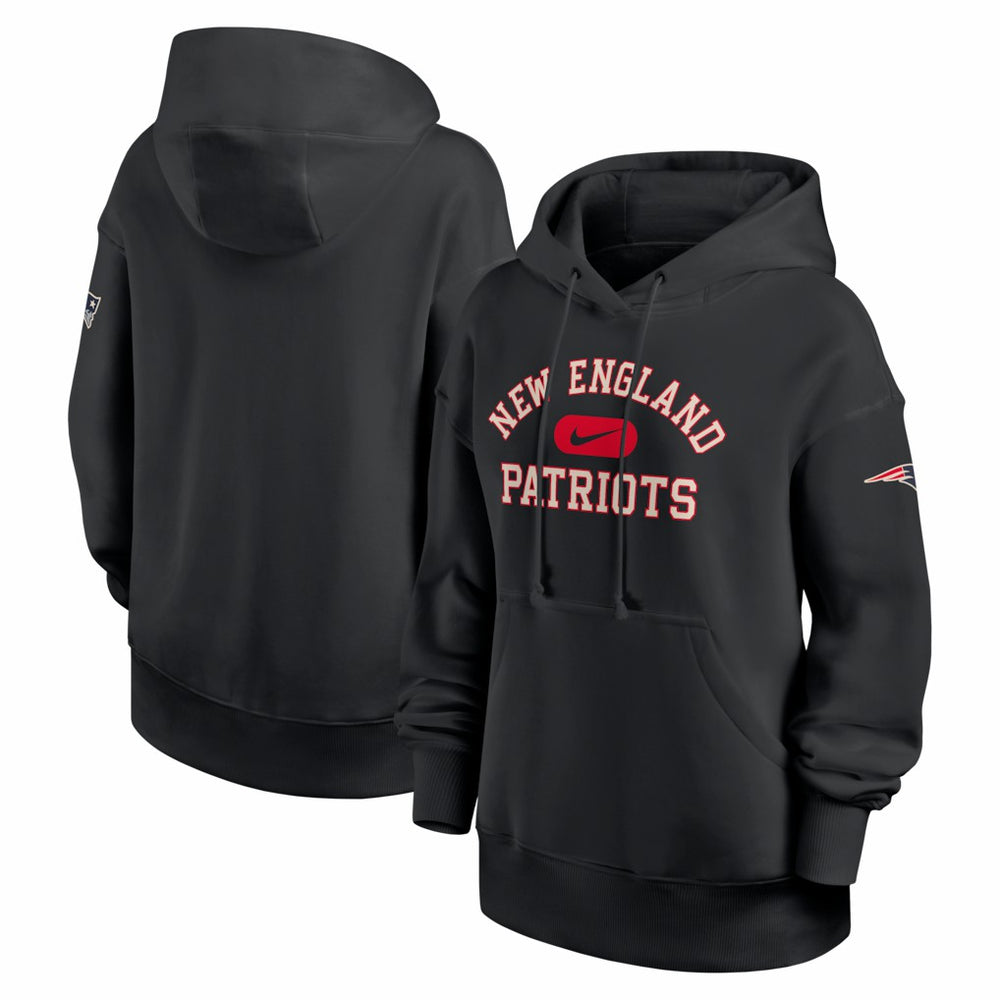 New England Patriots Women's Oversized Legacy Phoenix Hoodie - Black Hoodies