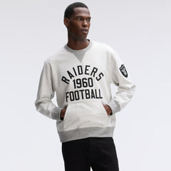 Las Vegas Raiders IconicFleece Pocket Sweatshirt - Heather Gray Sweatshirts