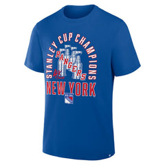 New York Rangers Fanatics 4x Stanley Cup Champions T-Shirt - Blue | US 2001634912