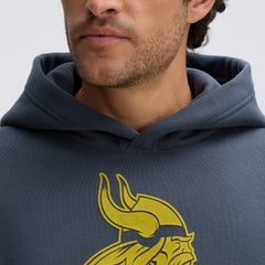 Minnesota Vikings IconicFleece Flocked Hoodie - Charcoal Hoodies