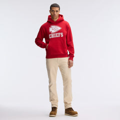 Kansas City Chiefs IconicFleece Flocked Hoodie - Red Hoodies