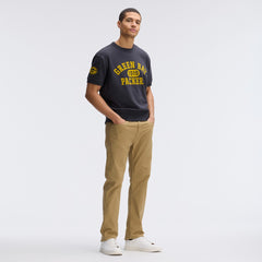 Green Bay Packers IconicFleece Short Sleeve Sweatshirt - Black Sweatshirts