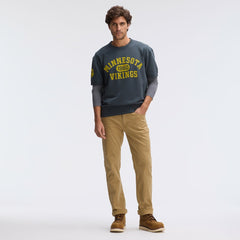Minnesota Vikings IconicFleece Short Sleeve Sweatshirt - Charcoal Sweatshirts