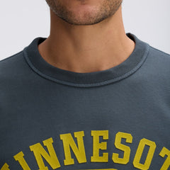Minnesota Vikings IconicFleece Short Sleeve Sweatshirt - Charcoal Sweatshirts