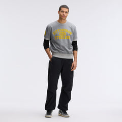 Pittsburgh Steelers IconicFleece Short Sleeve Sweatshirt - Athletic Heather Gray Sweatshirts