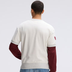 Washington Commanders IconicFleece Short Sleeve Sweatshirt - Oatmeal Sweatshirts