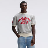 San Francisco 49ers IconicFleece Short Sleeve Sweatshirt - Heather Gray Sweatshirts