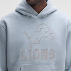 Detroit Lions IconicFleece Flocked Hoodie - Light Blue Hoodies