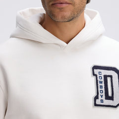 Dallas Cowboys IconicFleece Letterman Hoodie - Oatmeal Hoodies