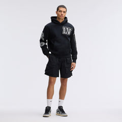 Las Vegas Raiders IconicFleece Letterman Hoodie - Black Hoodies