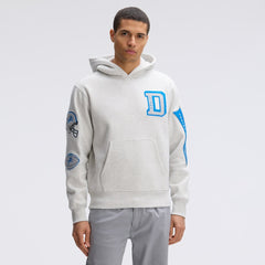 Detroit Lions IconicFleece Letterman Hoodie - Heather Gray Hoodies