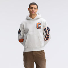 Chicago Bears IconicFleece Letterman Hoodie - Heather Gray Hoodies