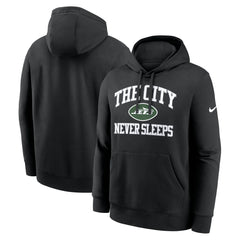 New York Jets The City Never Sleeps Club Fleece Hoodie - Black Hoodies