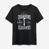 Seattle Seahawks Women's Super Bowl LX Champions Locker Room Trophy Collection T-Shirt - Black T-shirts