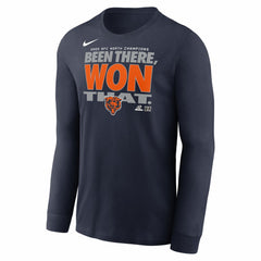 Chicago Bears 2025 NFC North Division Champions Locker Room Trophy Collection Long Sleeve T-Shirt - Navy T-shirts