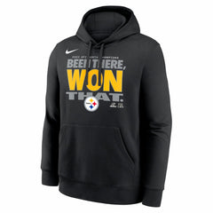 Pittsburgh Steelers 2025 AFC North Division Champions Locker Room Trophy Collection Hoodie - Black Hoodies