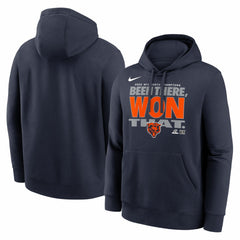 Chicago Bears 2025 NFC North Division Champions Locker Room Trophy Collection Hoodie - Navy Hoodies