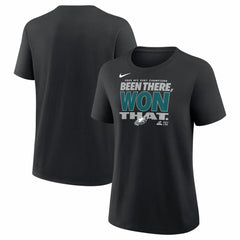 Philadelphia Eagles Women's 2025 NFC East Division Champions Locker Room Trophy Collection T-Shirt - Black T-shirts