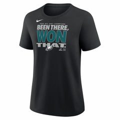Philadelphia Eagles Women's 2025 NFC East Division Champions Locker Room Trophy Collection T-Shirt - Black T-shirts