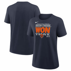 Chicago Bears Women's 2025 NFC North Division Champions Locker Room Trophy Collection T-Shirt - Navy T-shirts