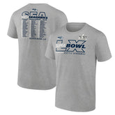 Seattle Seahawks Super Bowl LX Roster T-Shirt - Heather Gray T-shirts