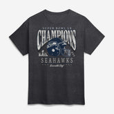 Seattle Seahawks Super Bowl LX Champions Prestigious Run T-Shirt - Heather Charcoal T-shirts