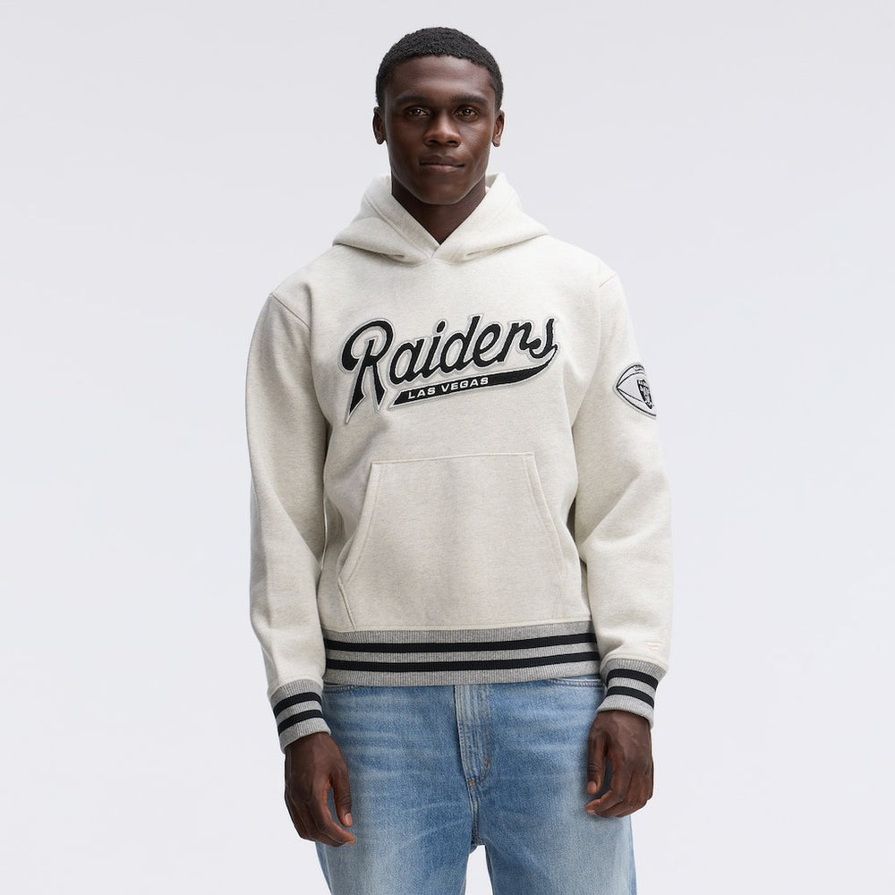 Las Vegas Raiders IconicFleece Tipped Hoodie - Oatmeal Hoodies