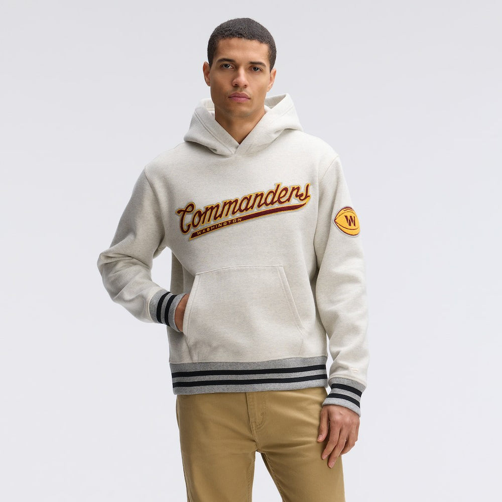 Washington Commanders IconicFleece Tipped Hoodie - Oatmeal Hoodies