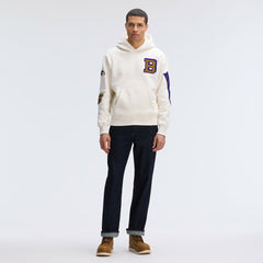 Baltimore Ravens IconicFleece Letterman Hoodie - Oatmeal Hoodies