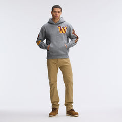 Washington Commanders IconicFleece Letterman Hoodie - Athletic Heather Gray Hoodies