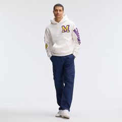 Minnesota Vikings IconicFleece Letterman Hoodie - Oatmeal Hoodies
