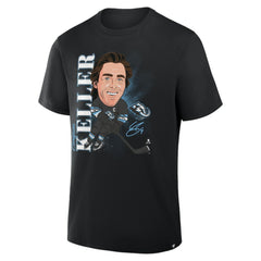 Clayton Keller Utah Mammoth Fanatics Caricature Player T-Shirt - Black | US 2001709064