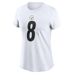 Aaron Rodgers Pittsburgh Steelers Women's Name & Number T-Shirt - White T-shirts