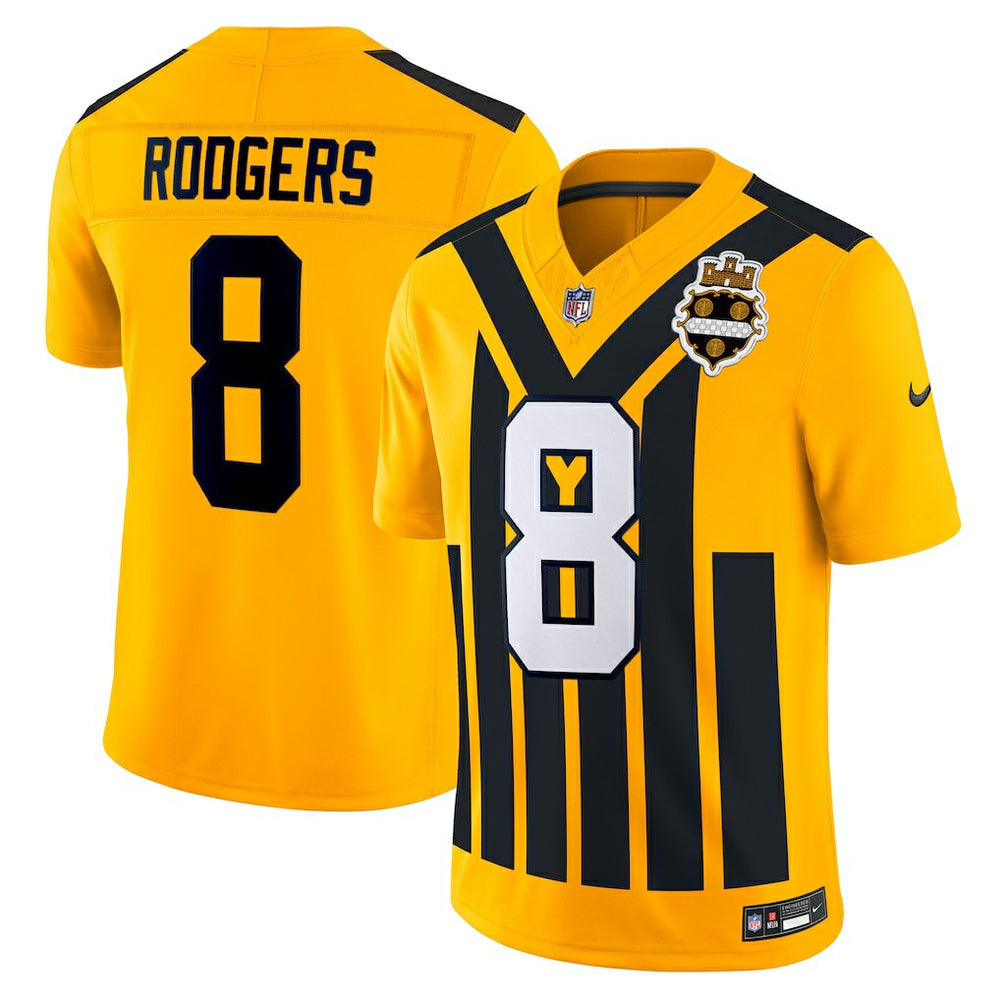 Aaron Rodgers Pittsburgh Steelers Alternate Vapor F.U.S.E. Limited Jersey - Gold Jerseys