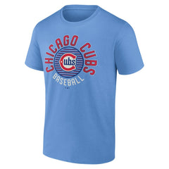 Chicago Cubs Fanatics Alt Circle T-Shirt - Light Blue T-shirts