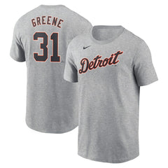 Riley Greene Detroit Tigers Nike Fuse Name & Number T-Shirt - Gray T-shirts