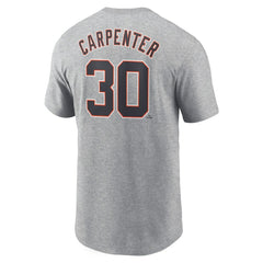 Kerry Carpenter Detroit Tigers Nike Fuse Name & Number T-Shirt - Gray T-shirts