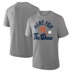 Detroit Tigers Fanatics Nostalgia Tri-Blend T-Shirt - Heather Gray T-shirts