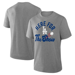 Los Angeles Dodgers Fanatics Nostalgia Tri-Blend T-Shirt - Heather Gray T-shirts