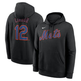 Francisco Lindor New York Mets Nike Player Name & Number Club Pullover Hoodie - Black Hoodies