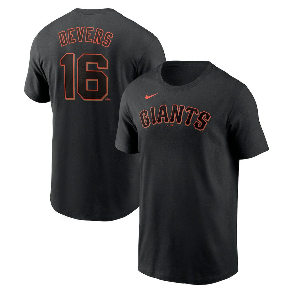 Rafael Devers San Francisco Giants Nike Home Name & Number T-Shirt - Black T-shirts